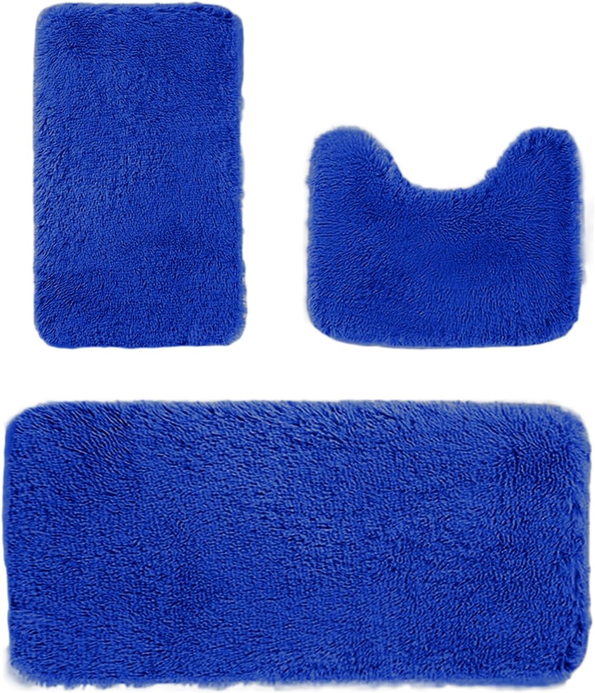 3PCS Soft Bath Mat Set - Non-Slip Thick Machine Washable