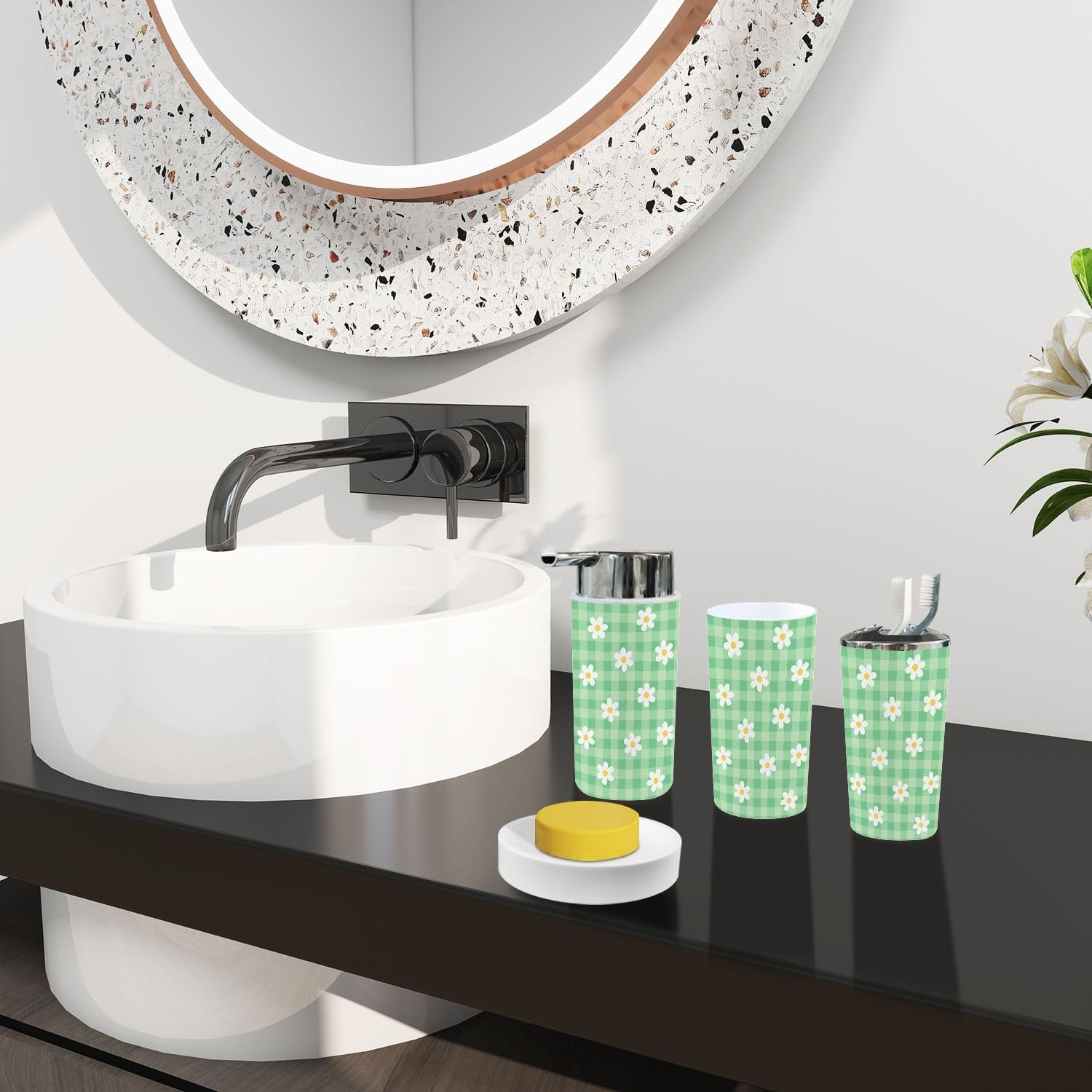 Boho Cute 6 Piece Bathroom Accessory Set