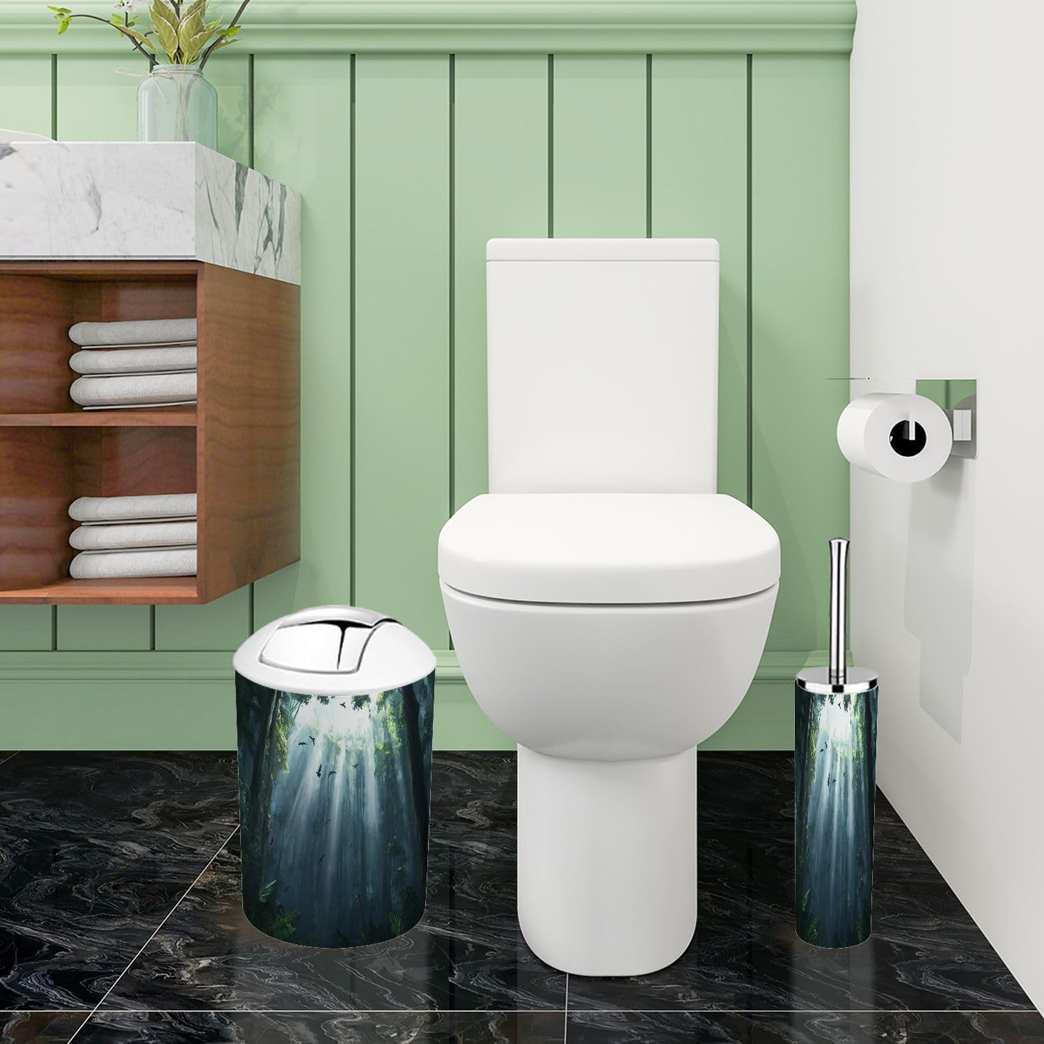 Boho Bathroom Accessories Set of 6 Modern Design