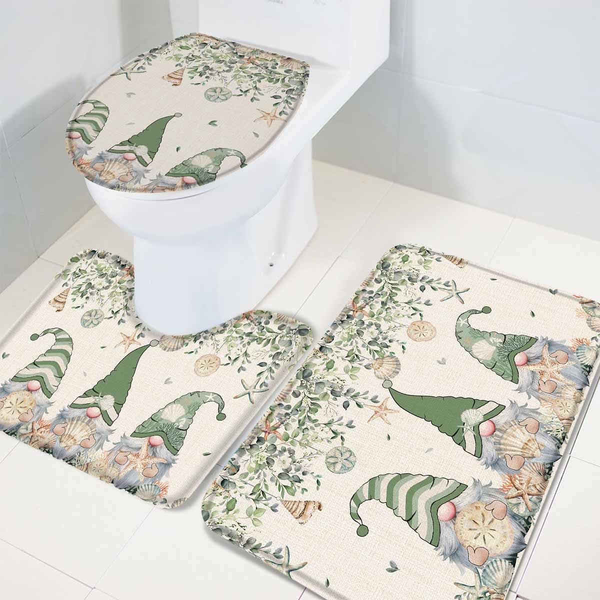 Wotrend Summer 3 Piece Bath Rug Set