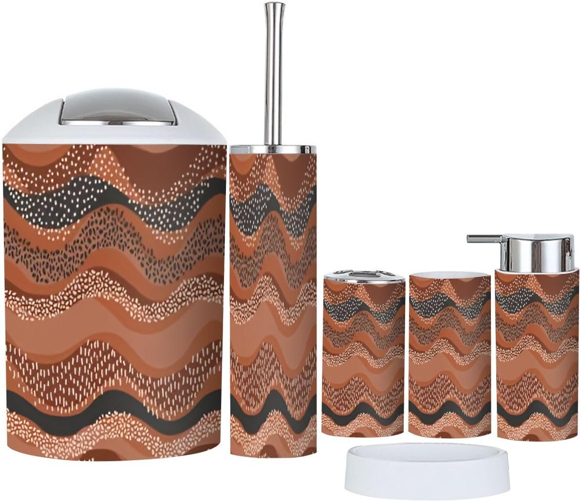 Wavy Style 6-Piece Bathroom Accessory Set