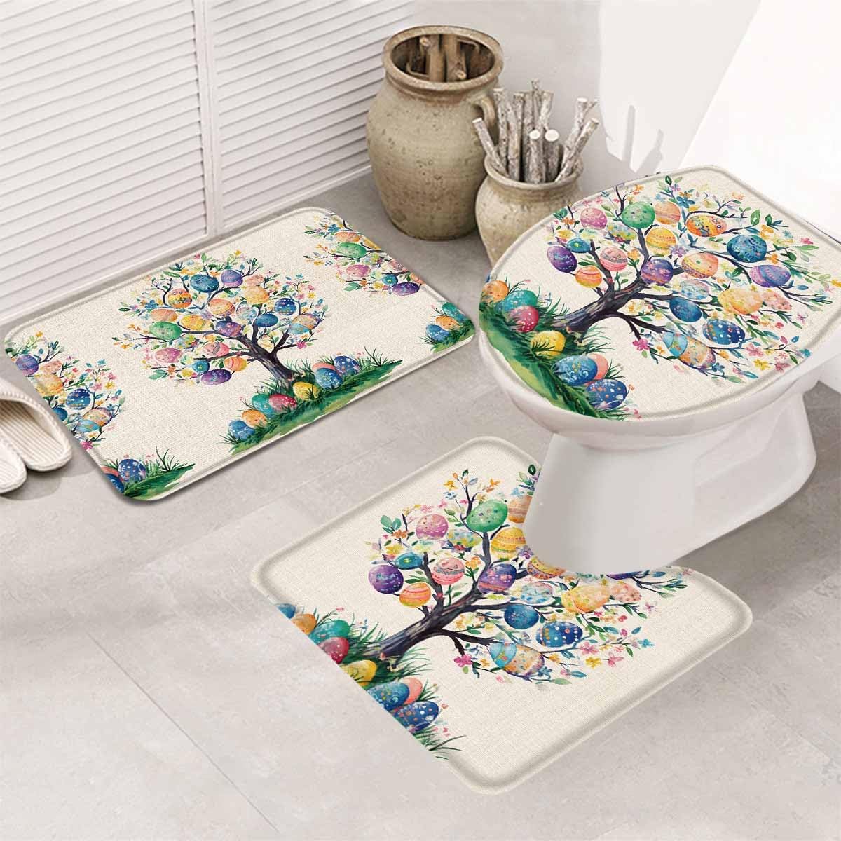 Wotrend Easter 3 Piece Bath Rug Set