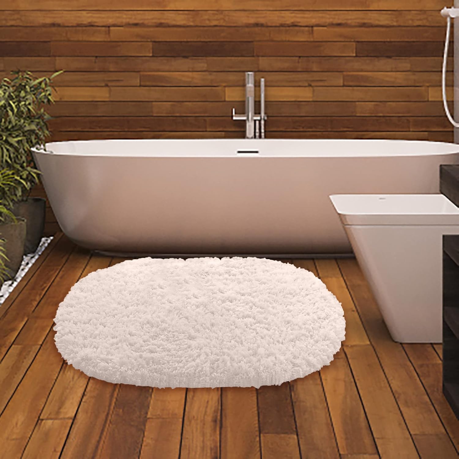 Luxury Microfiber Plush Bathroom Mat 24 x 16