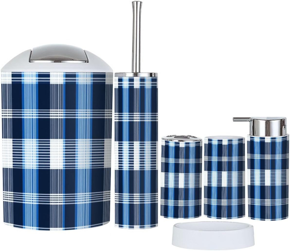 Boho Pattern Bathroom Accessory Set 6 Piece 1