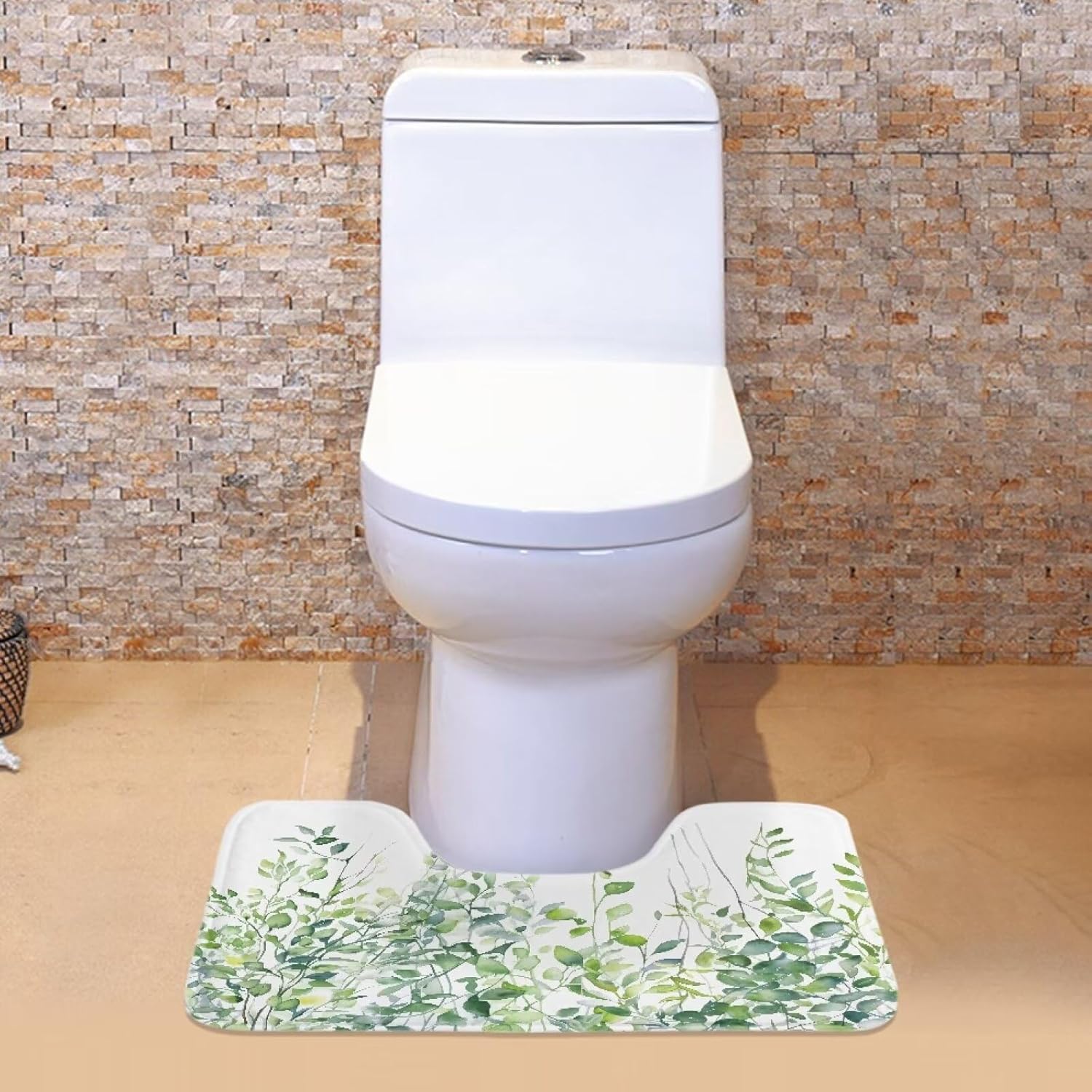Maiyoinou Bathroom Toilet Rug Anti-Slip Water Absorbent Potty Training Mat