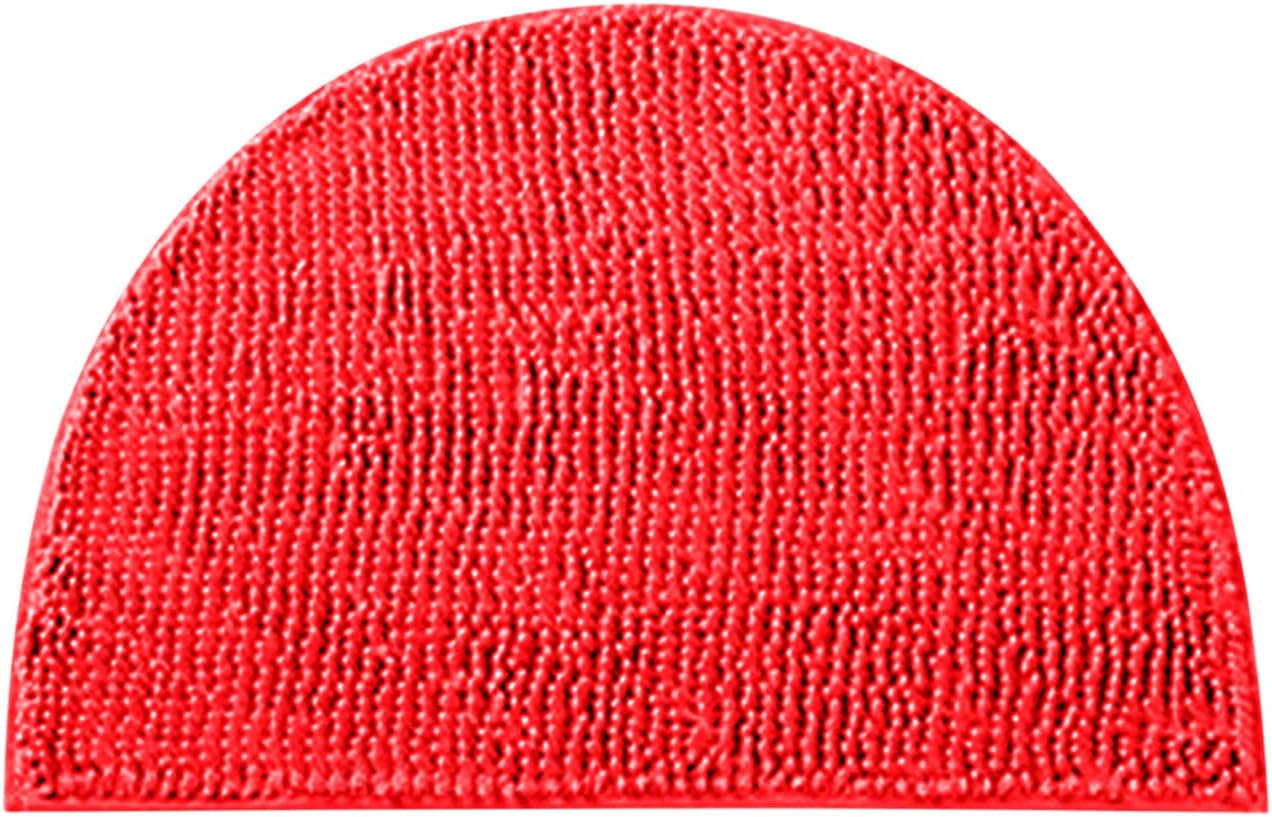 Scceatti Non-Slip Red Semicircular Bath Rug
