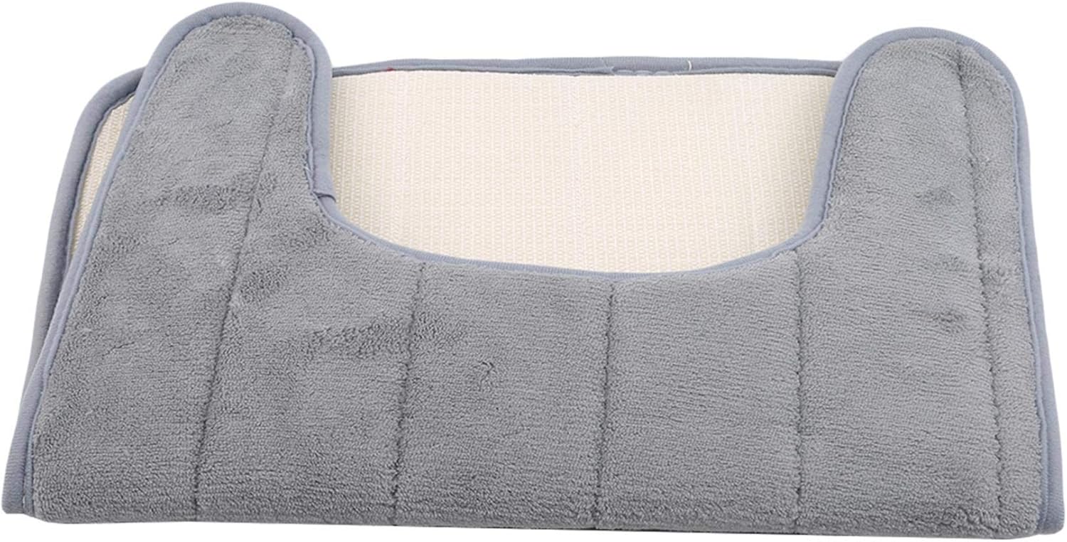 Essencedelight U Shaped Toilet Rug Velvet Bath Mat for Bathroom