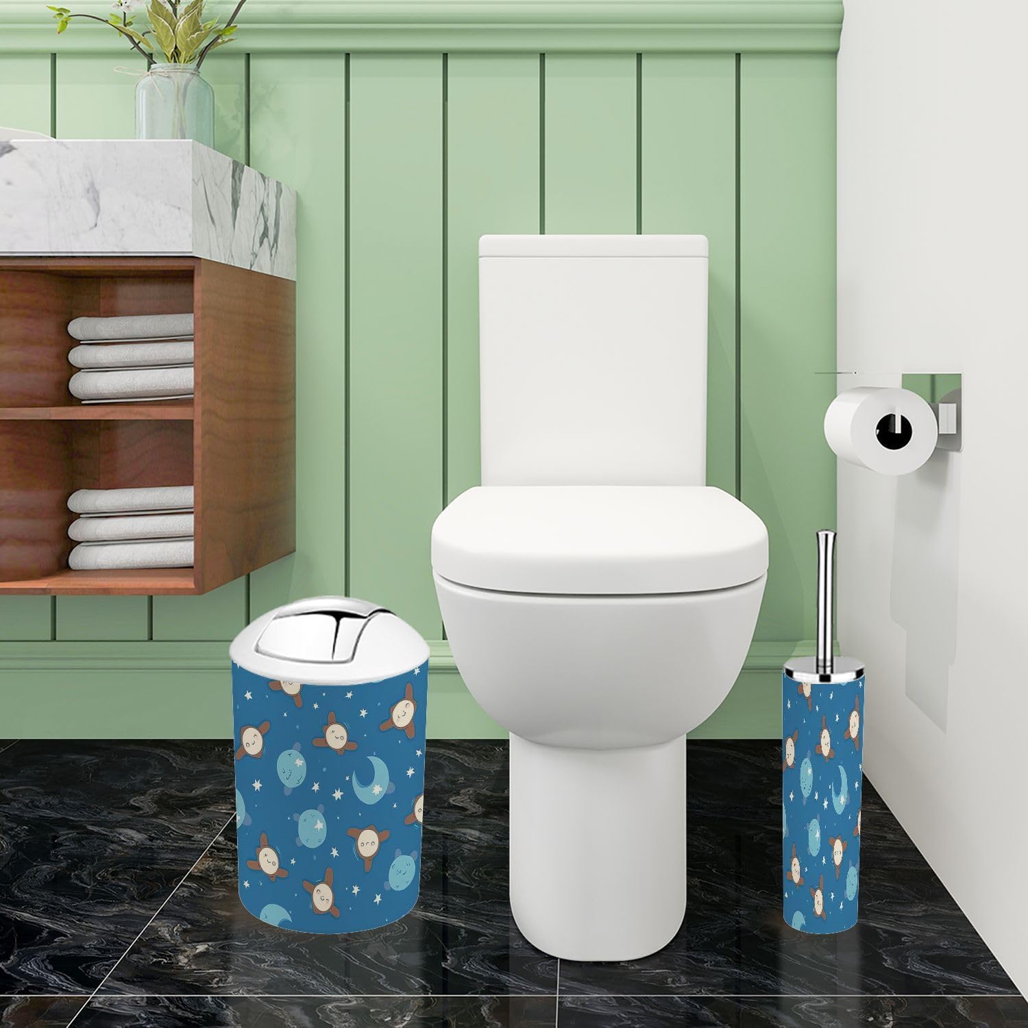 Boho Bathroom Accessories Set 6 Piece for Kids