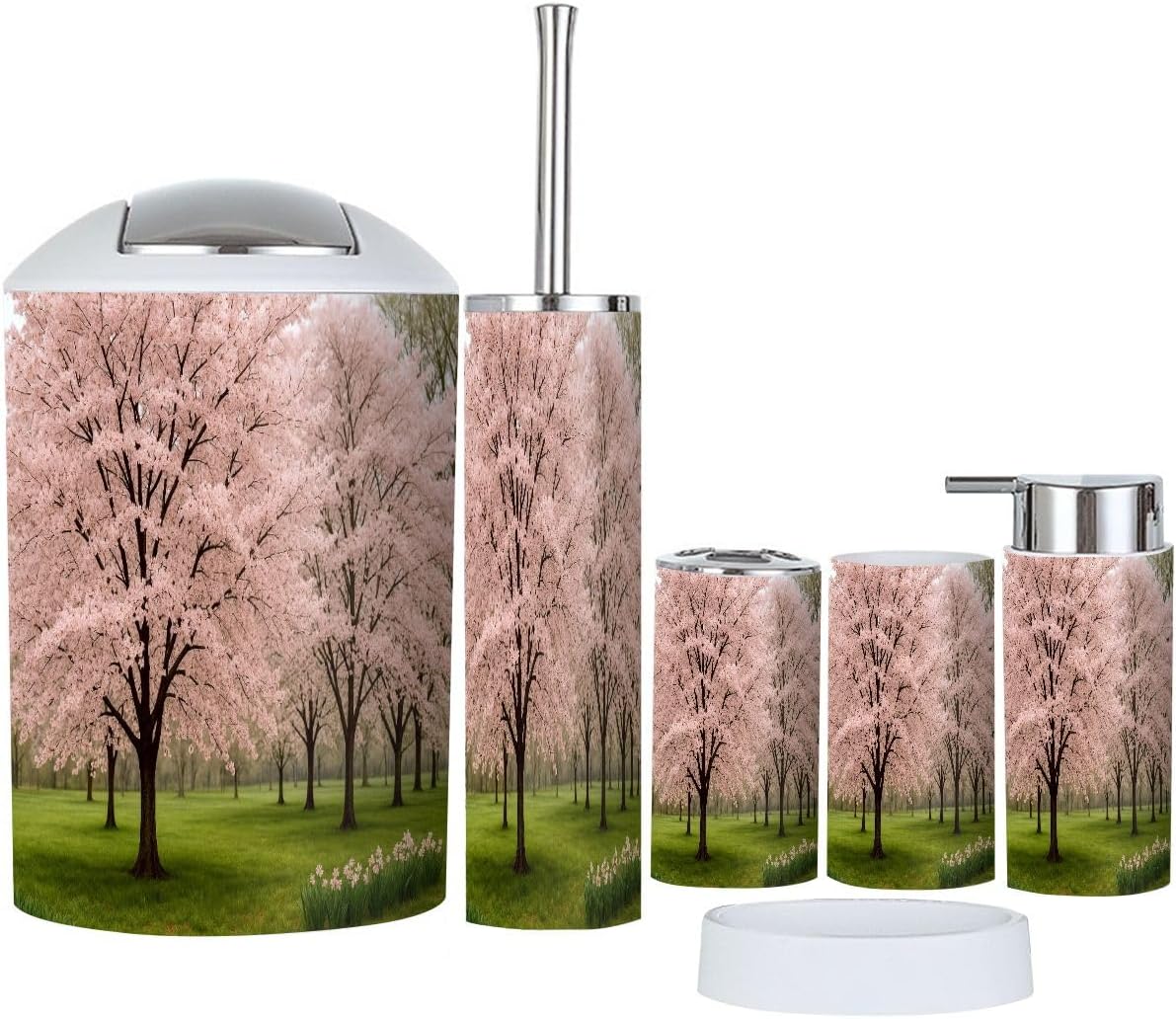 TRANQDEHOM 6-Piece Bathroom Accessory Set 1