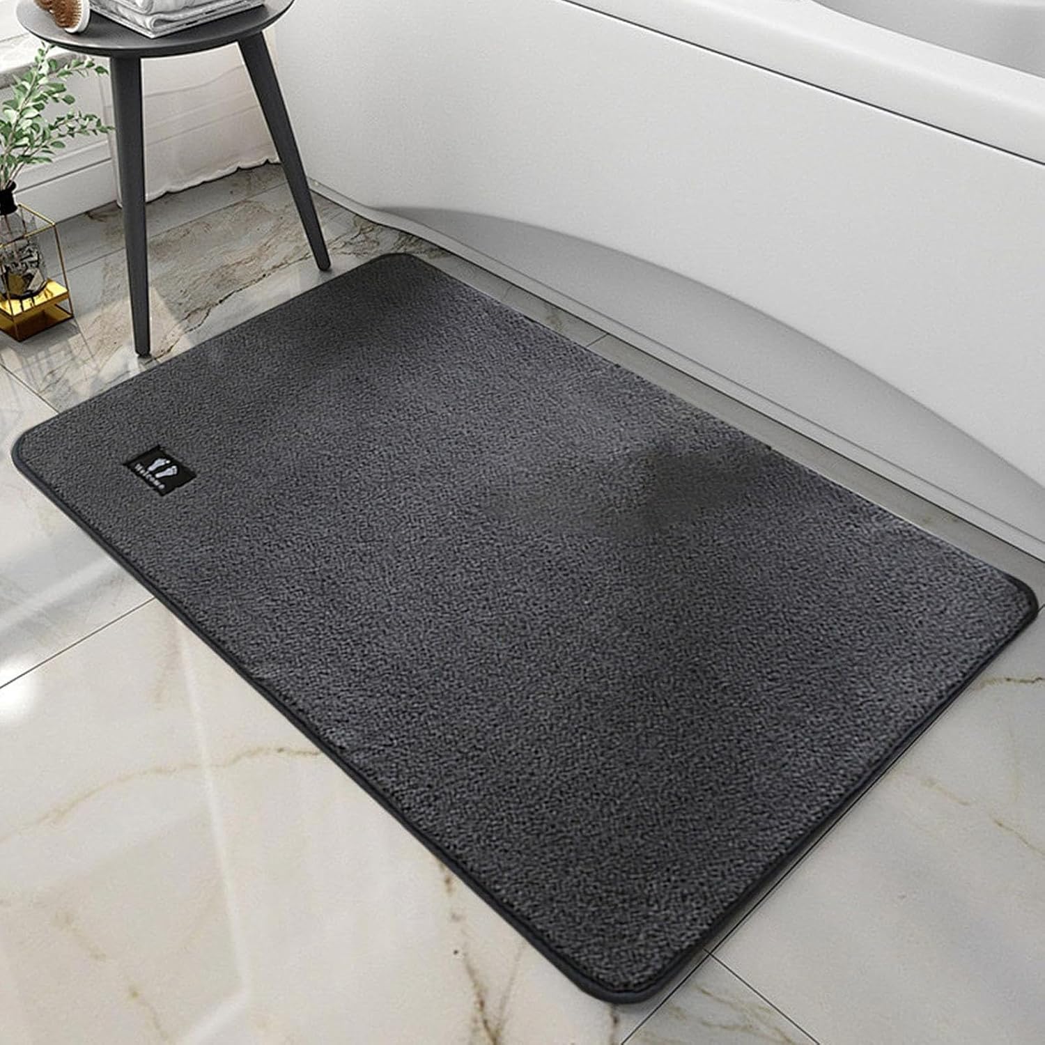 Ultra Soft Chenille Bathroom Rug with Non-Slip Design
