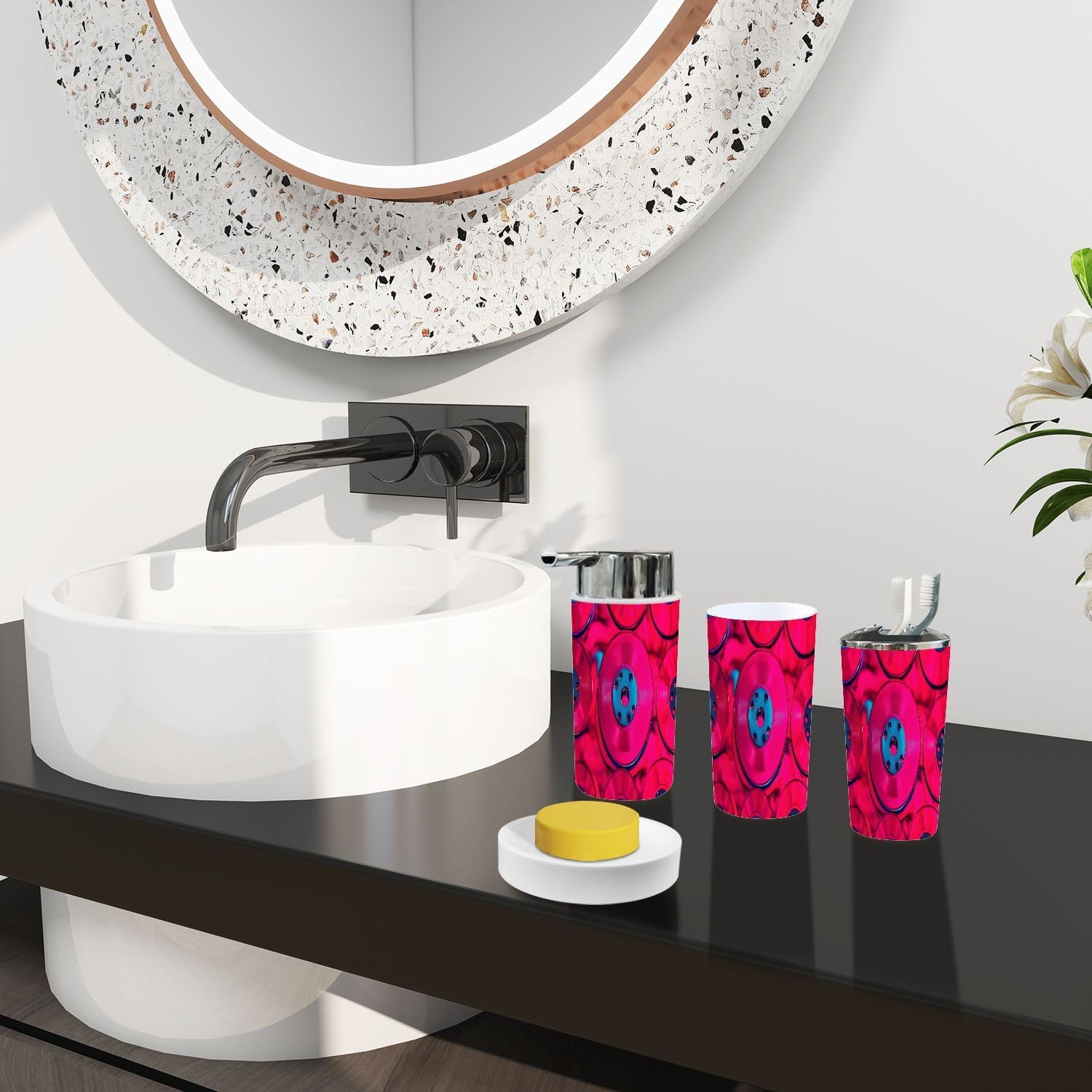 Boho 6 Piece Bathroom Accessory Set