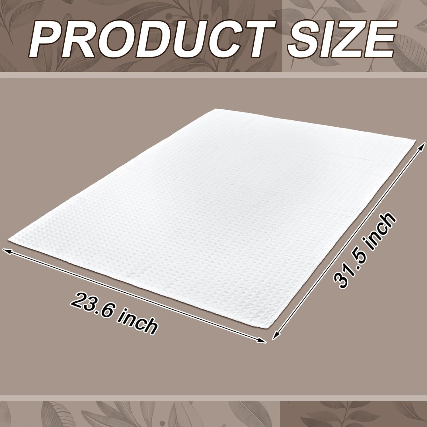 Hahafelt White Waffle Reversible Bath Mat