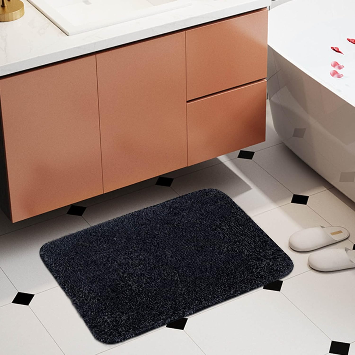 Soft Non-Slip Bathroom Rug Set - Machine Washable