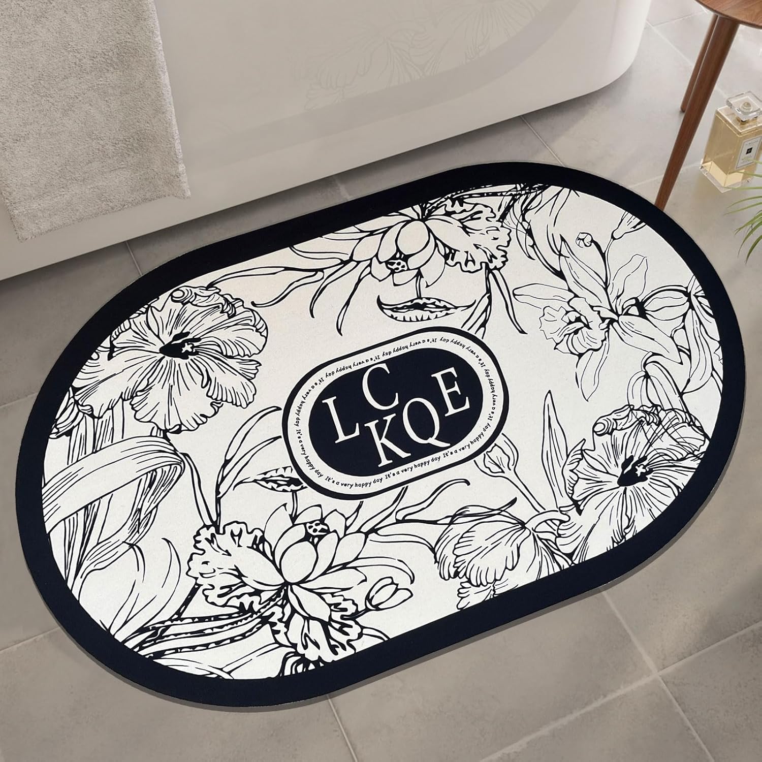 HOmatME 24 x 16 Quick Dry Non-Slip Bathroom Rug