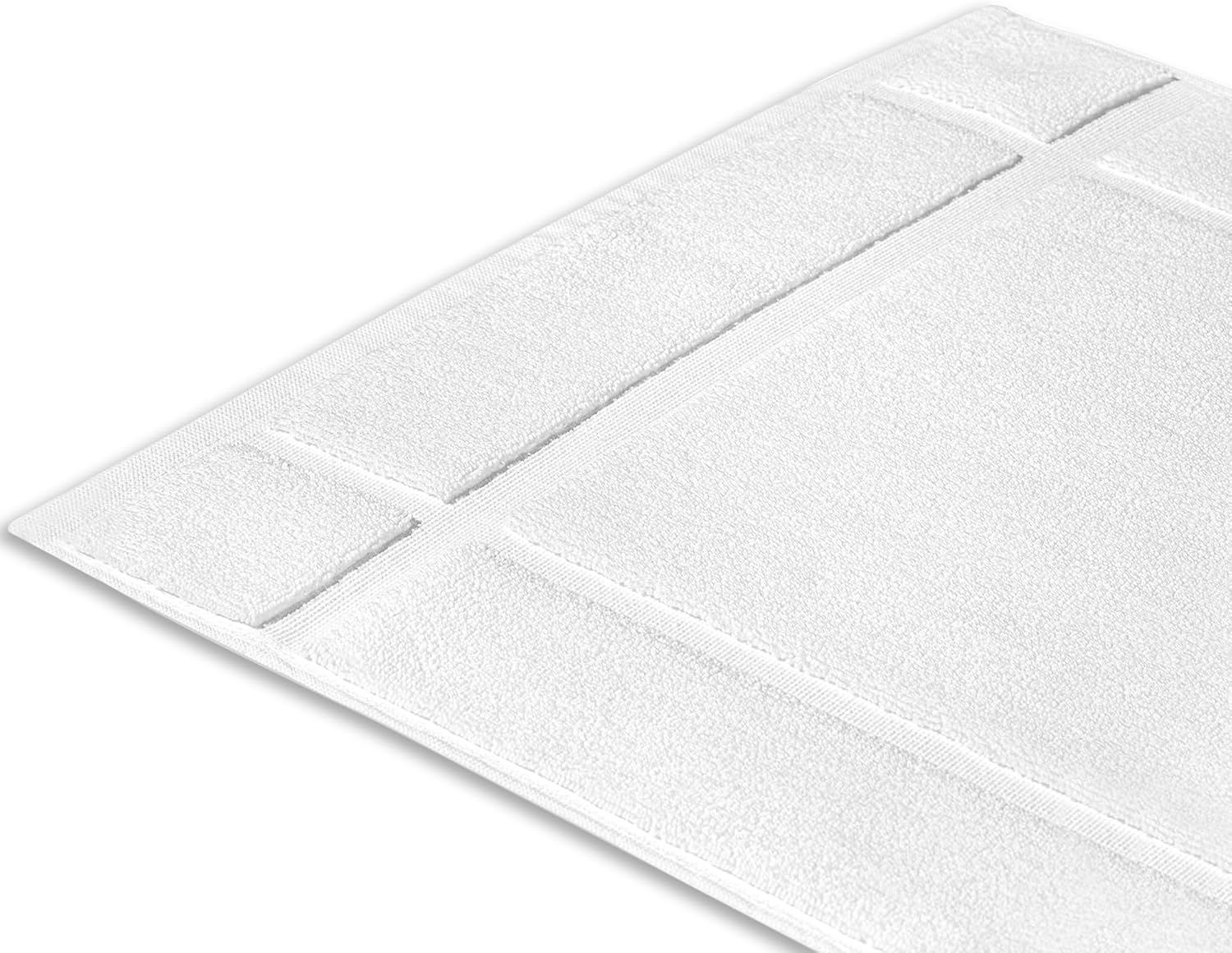 Ample Decor 2 Pack Cotton Bath Mats 34x20 White