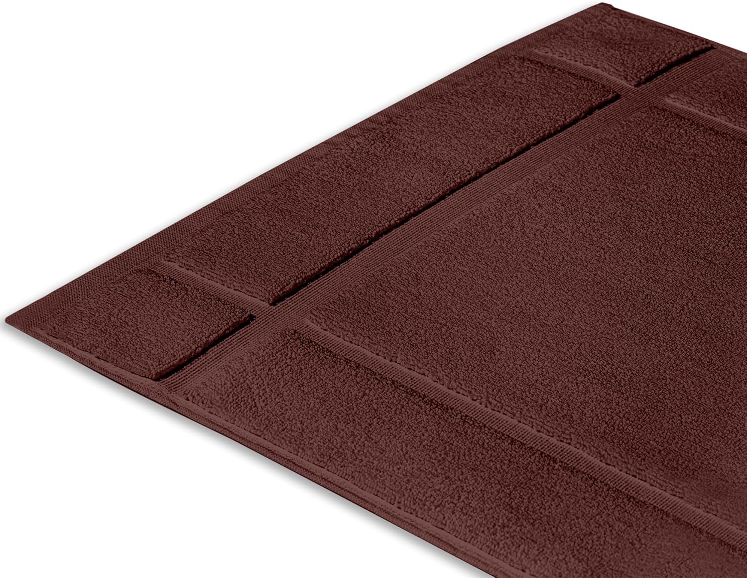 Ample Decor Cotton Bath Mats 2 Pack - Brown