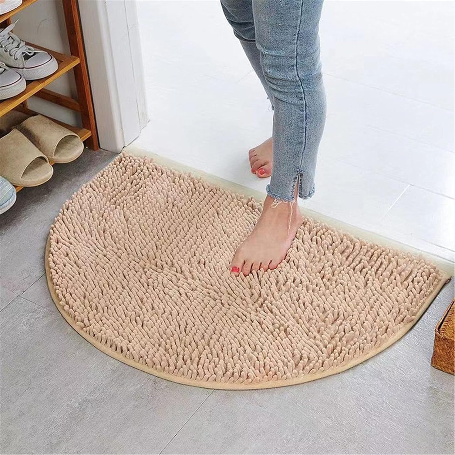 Non-Slip Bath Rug 20x14 Soft Thick Microfiber Plush Set