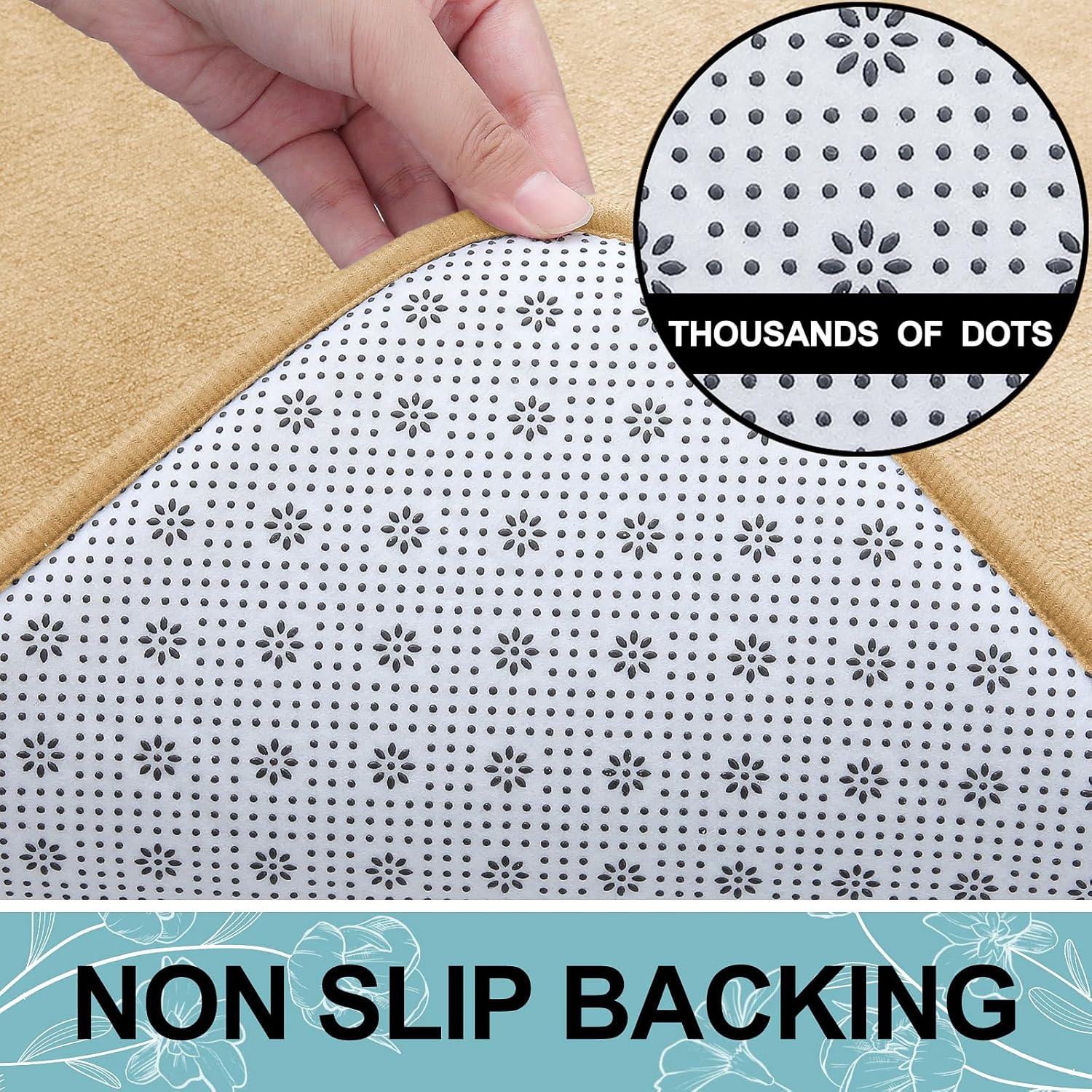 Smiry Memory Foam Bath Mat 47x20 - Non Slip Absorbent Washable