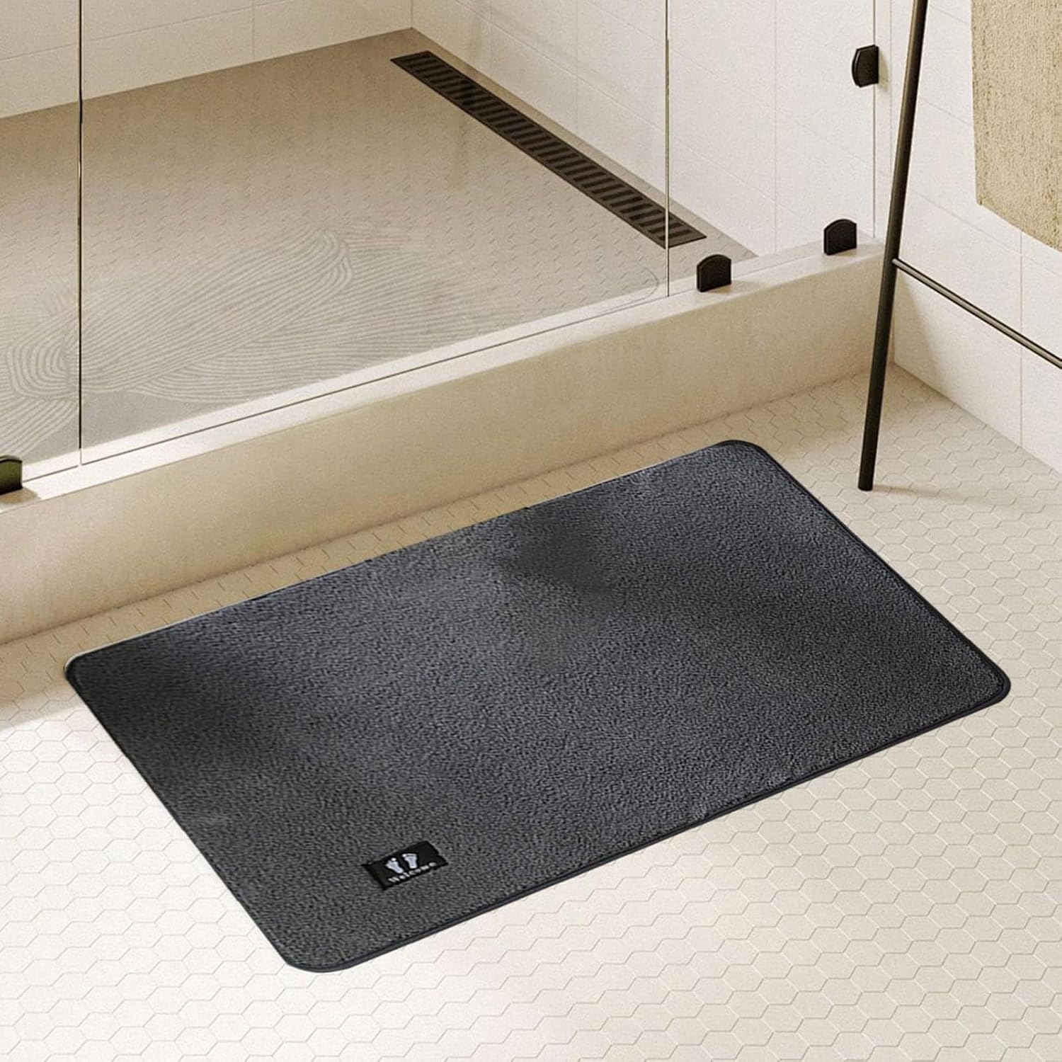 Ultra Soft Chenille Bathroom Rug with Non-Slip Design
