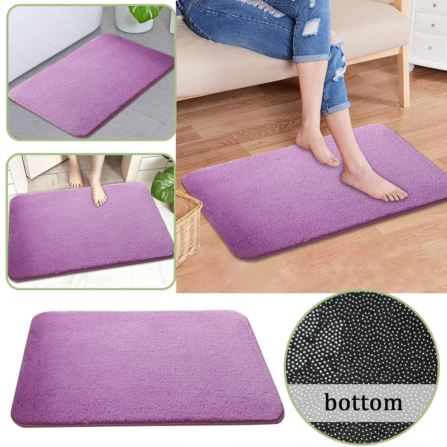 Ultra Soft Non-Slip Bath Mats for Bathroom Safety and Comfort