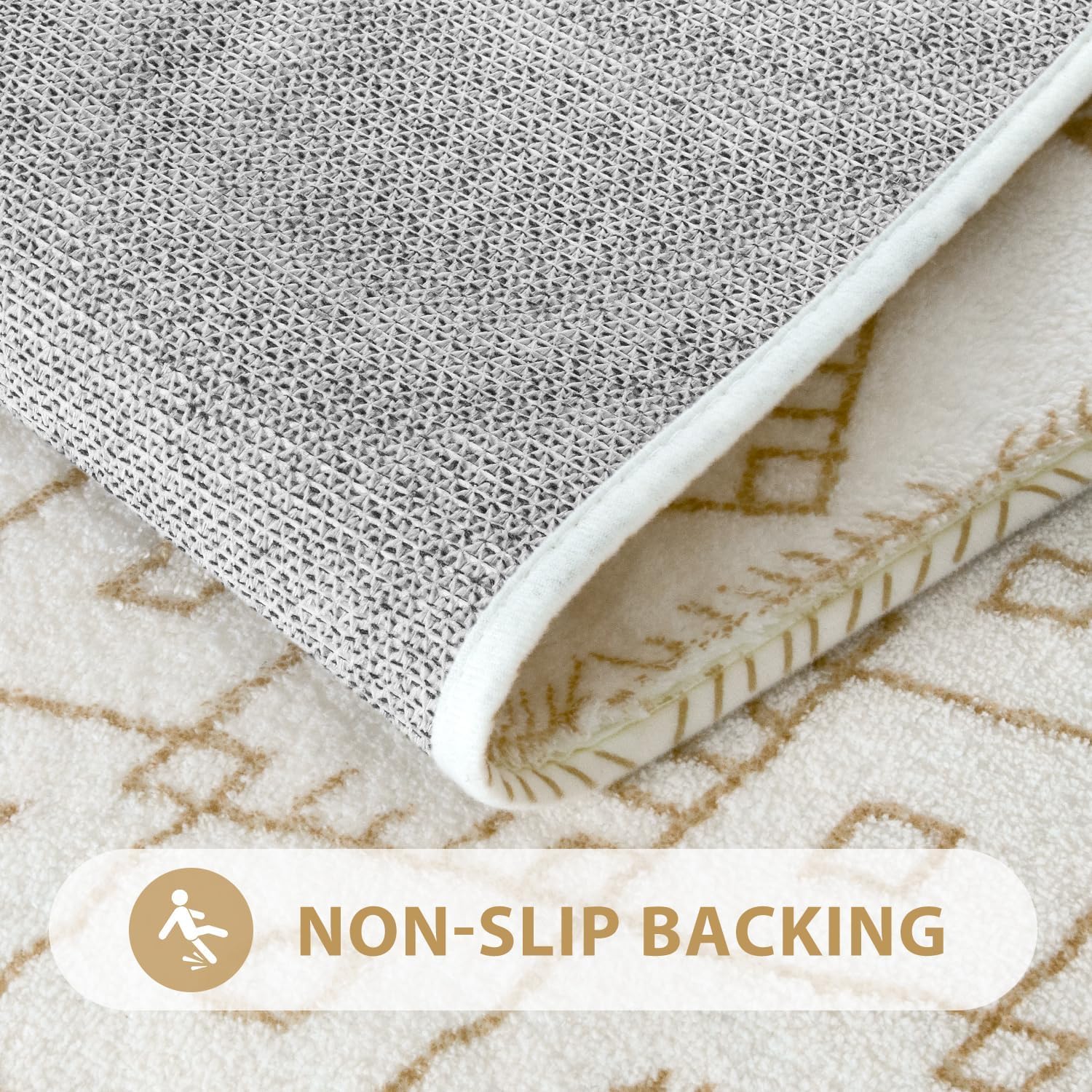 Uphome Non-Slip Velvet Bath Rug 18x26 inch