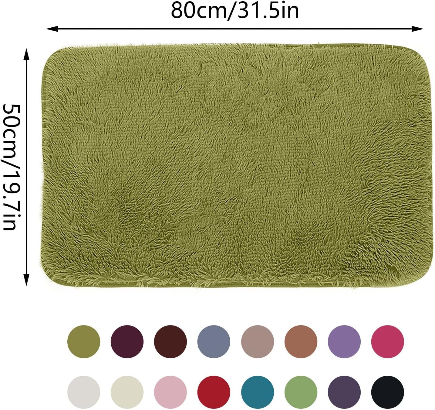 Soft Non-Slip Bathroom Rug Set - Machine Washable