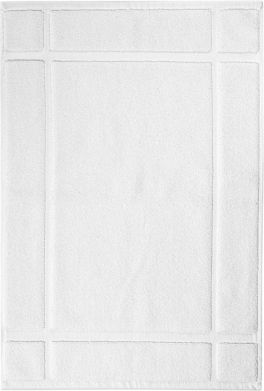 Ample Decor Cotton Bath Mats 24 X 17 Inches White