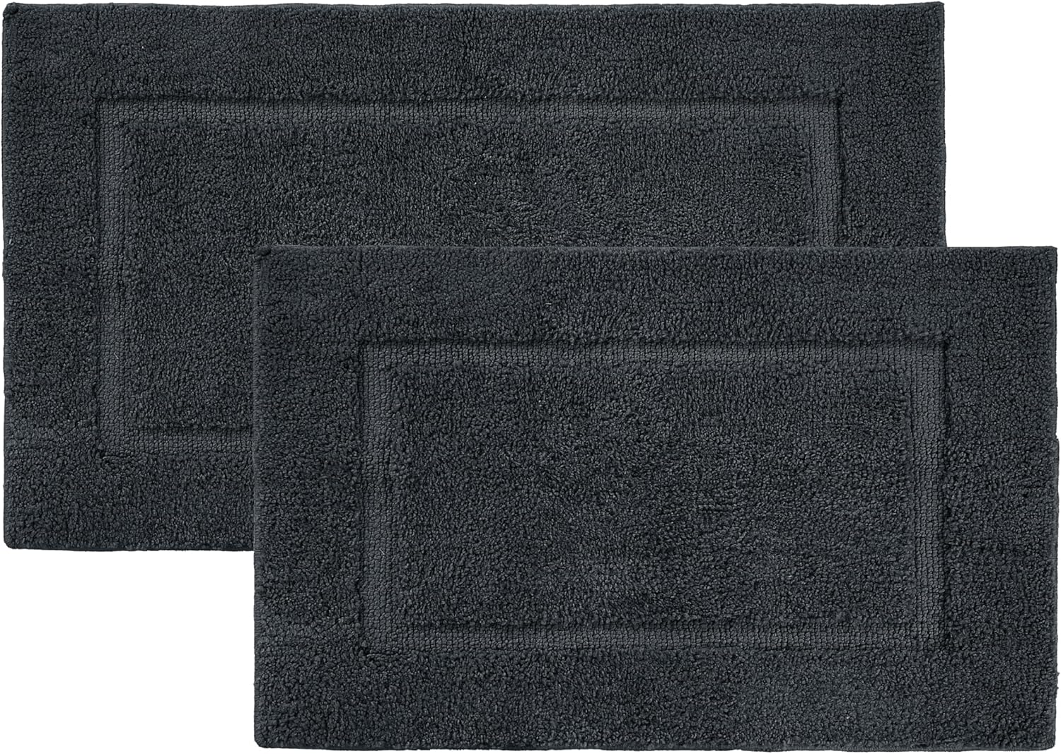 Lane Linen Charcoal Bath Mat Set 2 Pc
